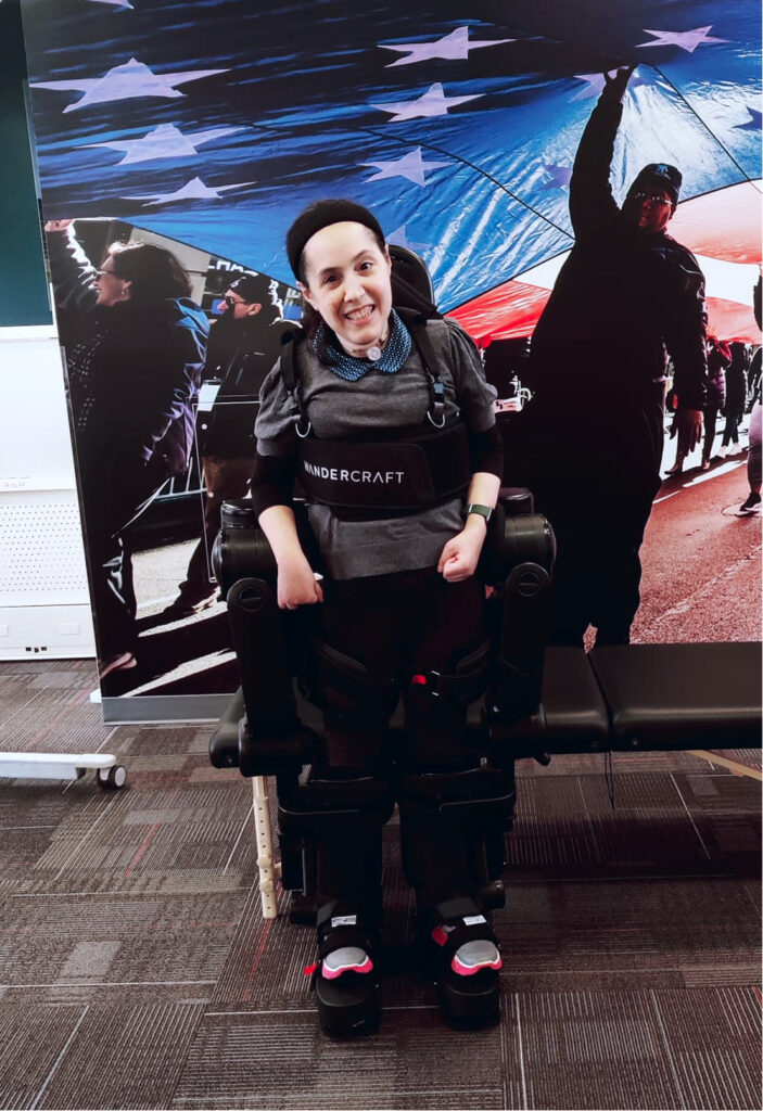 Esther wearing the AtalanteX exoskeleton